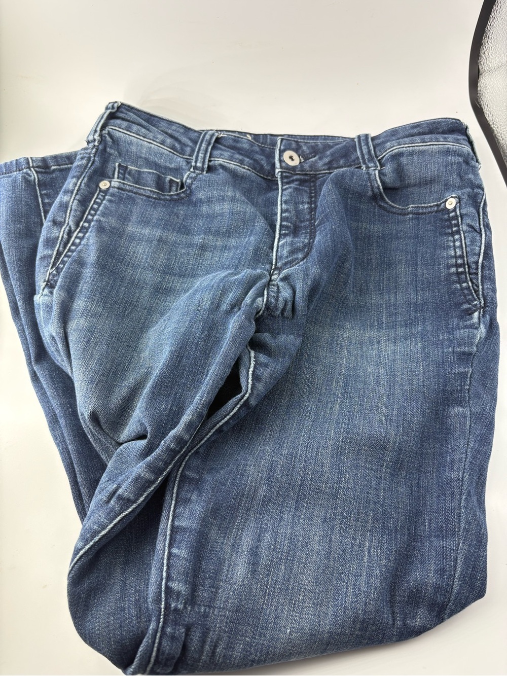 Anthropologie High-Rise Medium Blue Denim Jeans